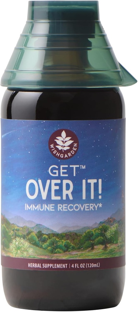 WishGarden Herbs Get Over it! - 草药豁免恢复补编 & Immune Boster Tincture, 提供豁免促进帮助消除 Stubborn条件, 免疫支持, 肺部支持, Biotic, 4oz