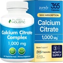 1000mg - 365 Vegan Capsules not plats with added Parsley, Dandelion and Watercress - 没有维生素D - 纯全美公司在美国制造的