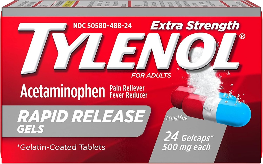 Tylenol Extra strong Release Gelcaps - 24 cm, 包装 2
