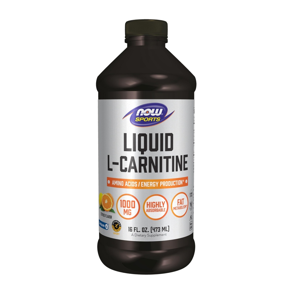 Now Foods Sports 营养,L-Carnitine 液态1000毫克,极易吸收,Citrus, 16-Ounce