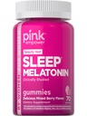 PINK Melatonin Gummys 10 mg 最大potency 混合贝里 Flavor | Vegan, Non-GMO & Gluten 免费补编