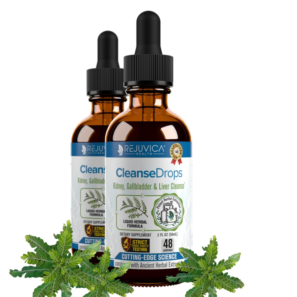 Rejuvica Health Cleanse Drops - Advanced Kidney & Gallbladder Cleanse Support Support Supposed - 液态交付以更好地吸收 - Chanca Piedra在亚马孙雨林使用