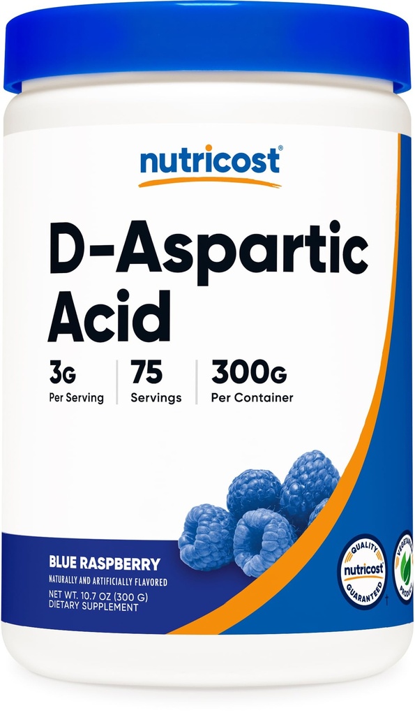 营养成本D-Aspartic酸(DAA) 粉末300G(蓝莓) - Flavered D-Aspartic酸粉补充剂