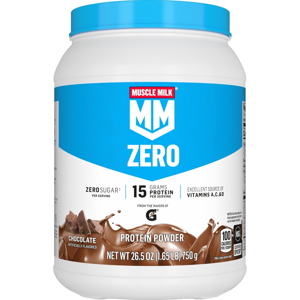 肌肉牛奶 ZERO,100卡罗里蛋白粉,巧克力,15g蛋白,1.65英镑,25种