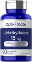 Carlyle L Methylfolate 15mg → 90 Capsules → Max Potency → 优化和激活 → 非GMO, Gluten Free → Methyl Folate, 5-MTHF → 由 Opti-Folate公司制作 →