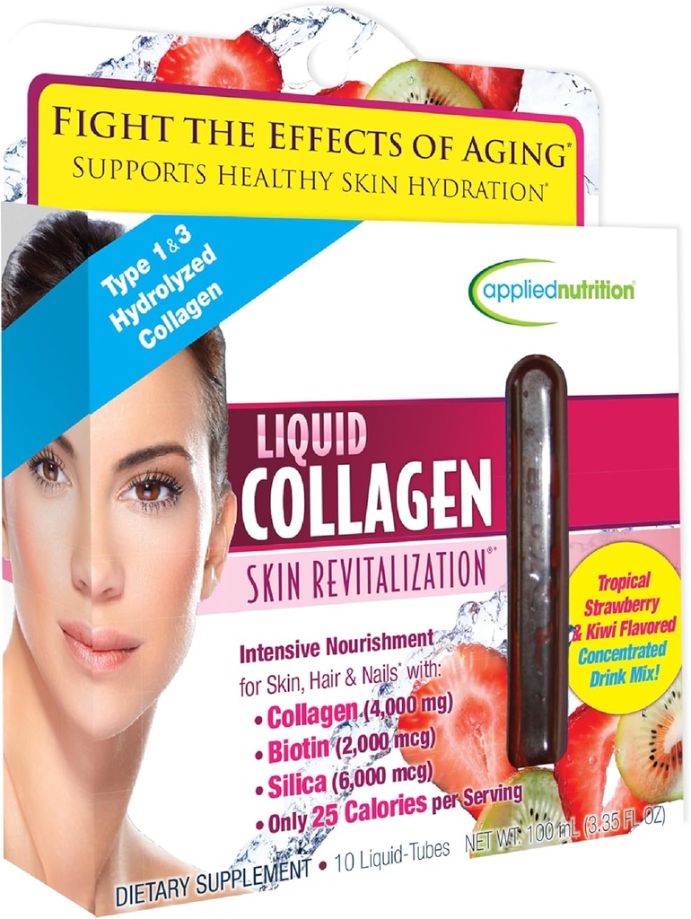 应用营养液凝胶皮肤恢复-10个液管-Collagen,Biotin & Silica-热带草莓 & Kiwi Flavor-10 成品