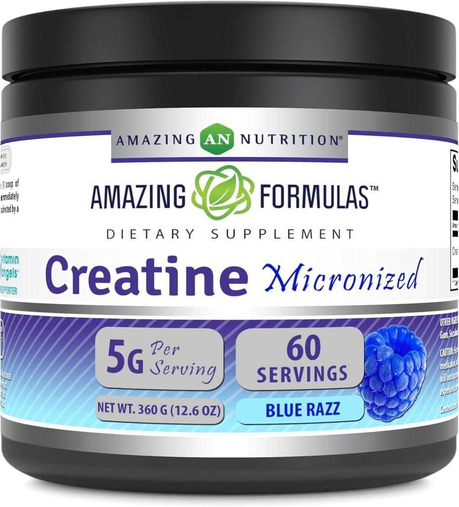 (原始内容存档于2019-09-21) (英语). Excellent Formulaments Micronized Creatine Monohydrate Powder Supplements – 5000 mg per service → 理想的前期和后期工作补编 – 制造于美国(12.6 Oz → 蓝色Rasbperry,蓝莓).