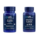 寿命延长 Super Ubiquinol CoQ10 配有增强型 Mitochondrial 支持和维生素 D 和 K 配有海碘,维生素 D3