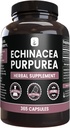 Echinacea Purpurea(365卡普勒斯) 无镁或水稻填充器,始终纯净,实验室验证