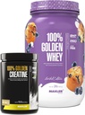 Maxler 100% Golden Whey(蓝莓Muffin 2 lb) & 100% Golden Creatine(未尝有10.6 oz)
