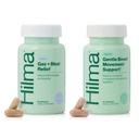Hilma Daily Movement Duo for Constipation & Bloating Relief for Women, Gas Plus Bloat Relief (50 Vegan Capsules) w/Lemon & Peppermint, Gentle Bowel Movement (46 Vegan Capsules) w/Magnesium & Ginger