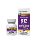 高级来源:不注射维生素B-12 甲基Cobalamin 10000 mcg, B-6和Folic Acid 1200 mcg - 支持脑和心脏健康 - 帮助天然能量水平 - 30 种子语言溶解片