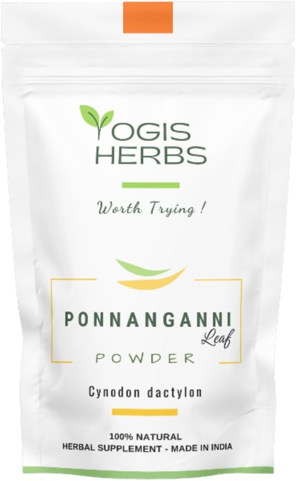 YOGIS HERBS Ponnanganni Leaf Power(慢喜草) – 眼、皮肤、骨和Immune Wellness – 天然除毒援助-100 GMS(3.5 oz)综合健康补充剂