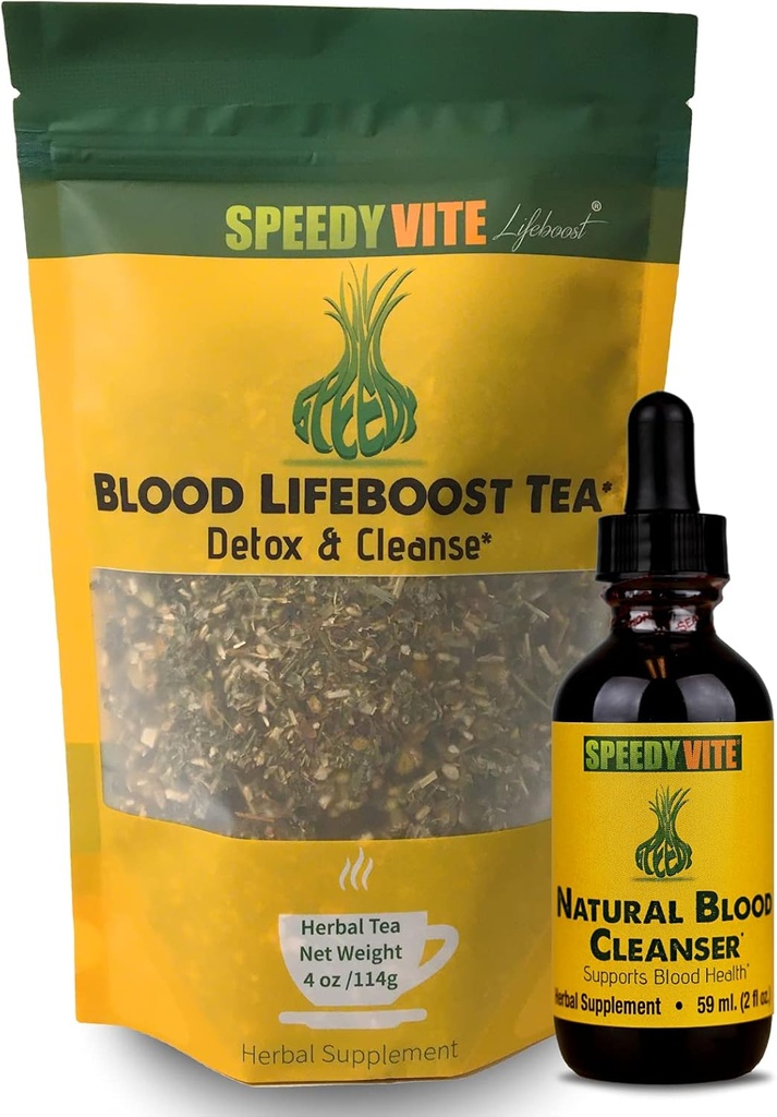 天然洗血机有机补品(套:茶叶和液滴Combo)