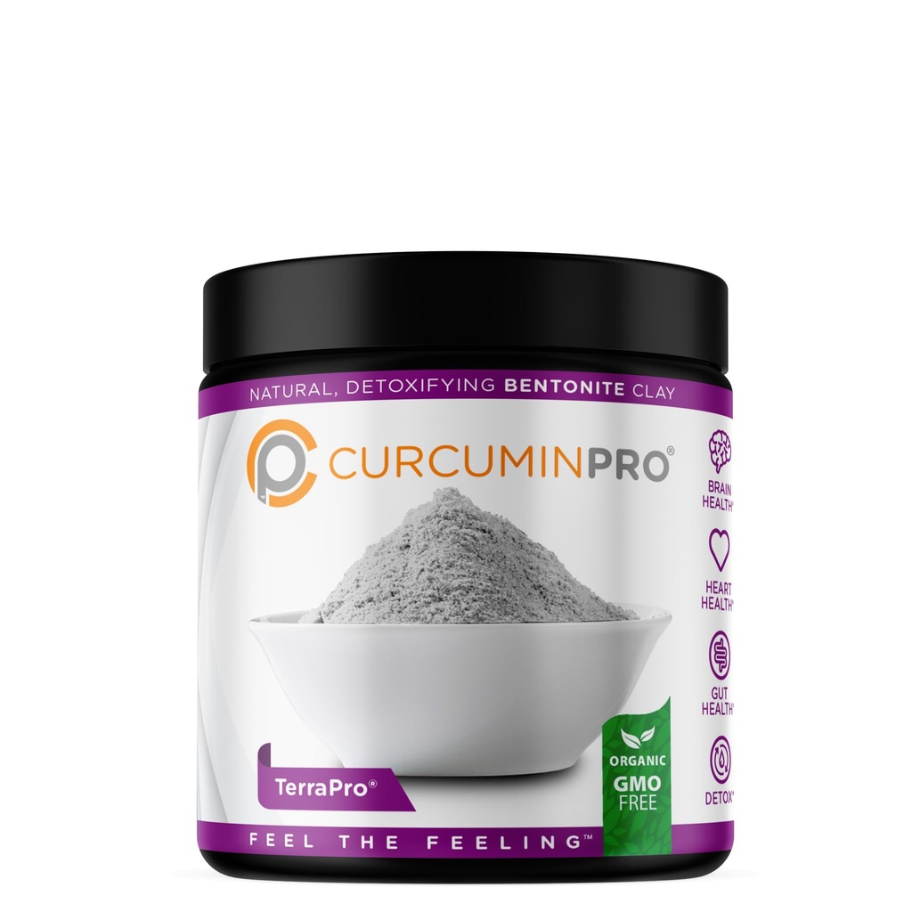 Curcumin Pro Terra 苯二甲酸Clay Detox 补充 | 90g | 火山钙 Clay 天然解毒与淋巴排水 | Gut Cleanse & Wellness 支持 | Bulk 补充