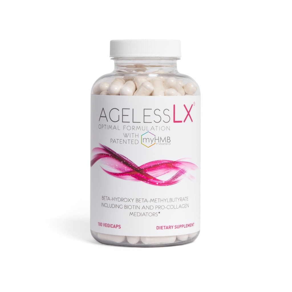 无年龄LX HMB 妇女补充剂-Collagen增强剂 Capsules - 40 + Lean Muscle 建材-Biotin,维生素D3 K2 年轻皮肤补充剂-60 服务