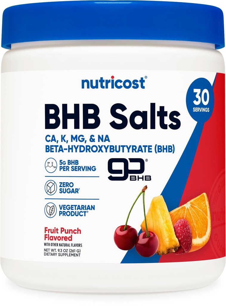 营养成本 BHB 盐类 饮用混合剂(30种,水果冲泡剂) (5G BHB 每种) - 0G 总糖,蔬菜产品