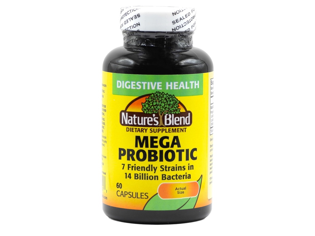 Natures Blend Mega Probiotic Capsules, 60 个每瓶