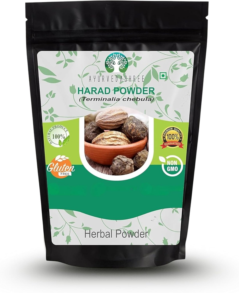 Haritaki 粉末 200 Gm I Terminia Chebula 粉末 I Ayurvedic 粉末 Vata I Vata Kapha 和 Pitta 平衡器 非 GMO I Gluten 自由 I GMP Cerfied