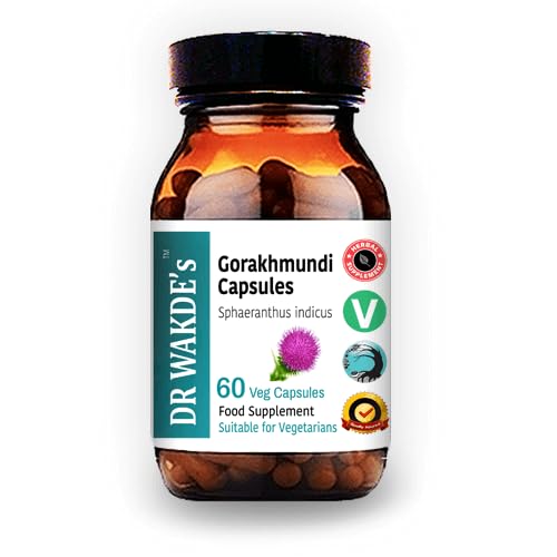 DR WAKDE's Gorakhmundi Capsules (Sphaeranthus indicus, 60 Veg Caps, Plant-Based Supplement, Ayurvedic Herb, All Natural, Vegan)
