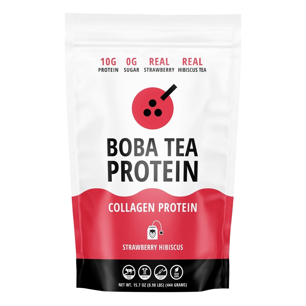 草莓Hibiscus Flavored Collagen 30 服务 草叶水解 Bovine Collagen Power for Men and Women 推广头发,钉子,皮肤,骨骼,以及联合健康 QQ 无添加糖