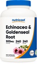 Echinacea & Goldenseal root, 500mg, 240 capsules - 蔬菜盖, 非转基因生物, Gluten Free