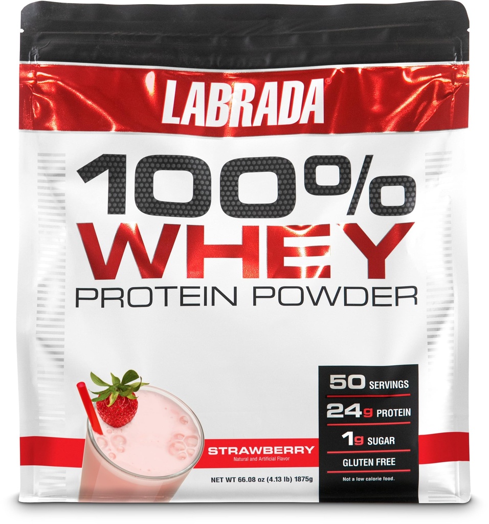 拉布拉达营养 100% Whey蛋白粉,草莓,4.13磅