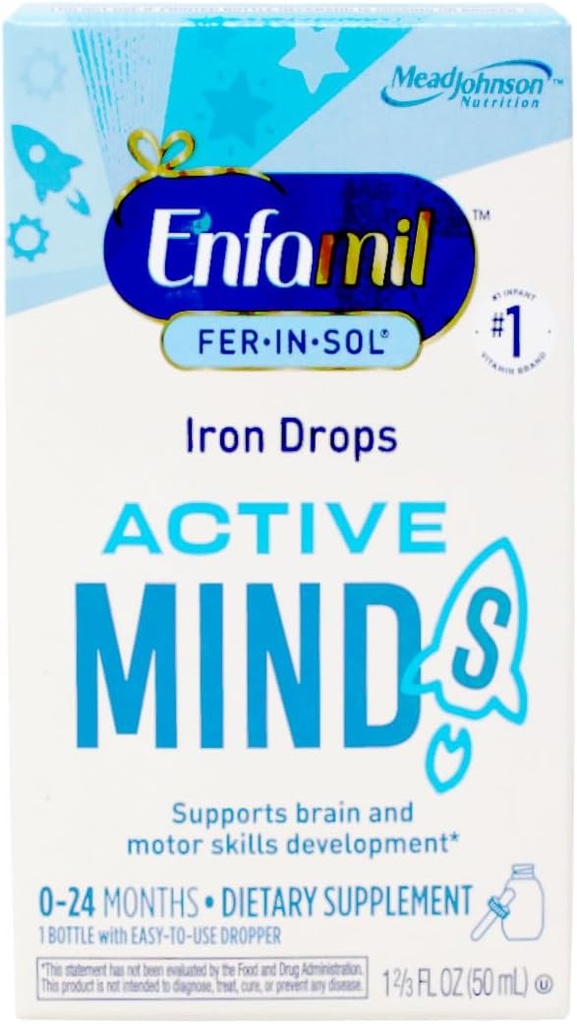 Enfamil Fer-In-Sol Iron Supplements for Infants & Toddlers,15毫克,1.67升(50毫升)