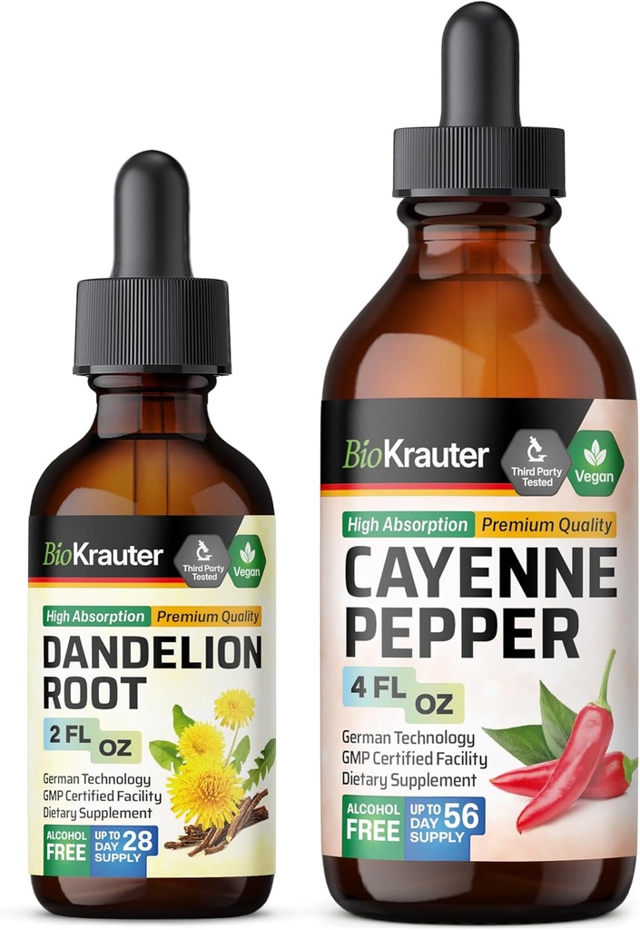 BIO KRAUTER Cayenne Pepper Tincture 4 Fl. Oz. & Dandelion Tincture 2 Fl. Oz. (原始内容存档于2018-03-04).