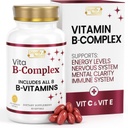 SIGNIFY NATURE VitaBComplex with Vitamin C and E, B 复杂 Vitamins for Men and Men, BComplex Supplements, B1, B2, B3, B5, B6, B8, B9, B12, 超级 B软胶 - 60 CT
