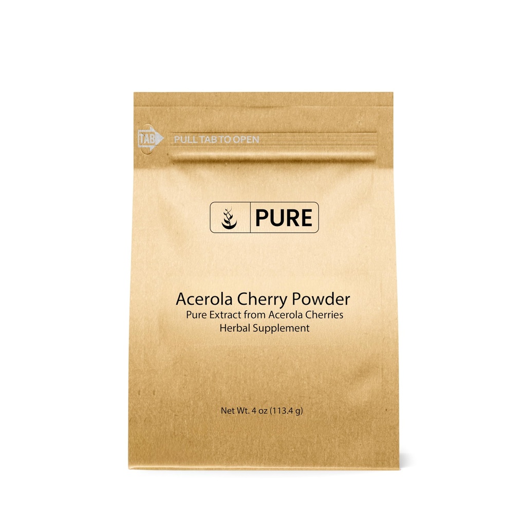 纯原成品 Acerola樱桃粉 4oz Non-GMO, Gluten 免费,生态友好包装