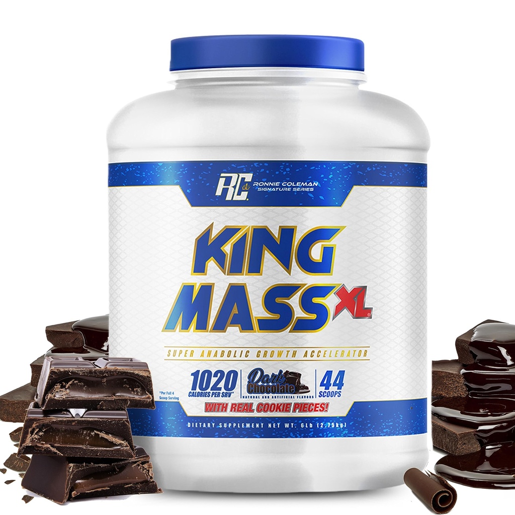 罗尼·科尔曼签名系列 King Mass XL 蛋白质粉,重量和肌肉增益,60g 蛋白质,180g 碳水化合物,1000+ 卡罗丽丝 人服务, 克里阿汀和Glutamine, 巧克力, 6磅