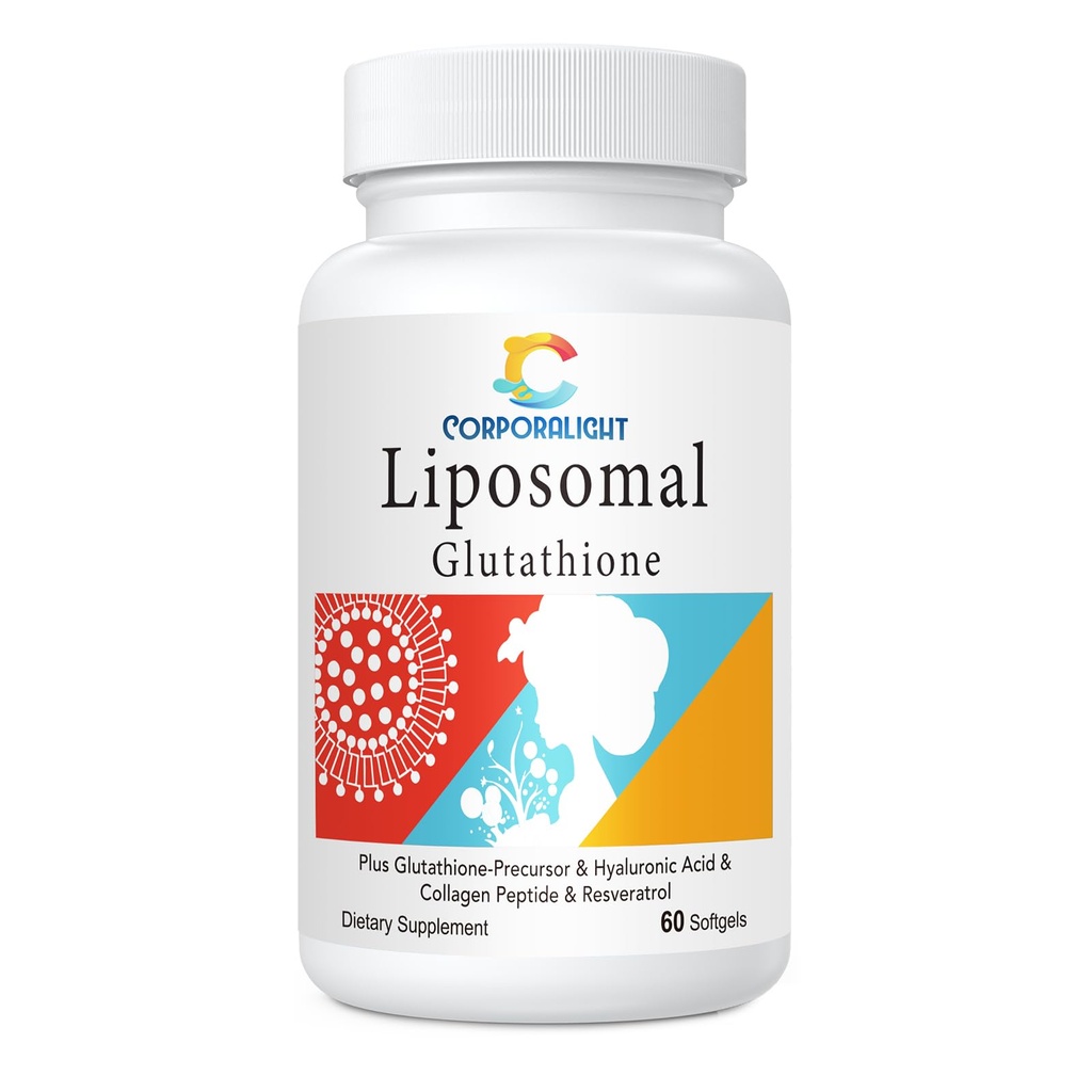 Liposomal Glutathione 软胶,强化吸收- Liposomal 交付, 活性形式 L-Glutathione, 细胞, Imune 函数和肝脏解毒, 富含抗氧化剂配方, Gluten 自由, 60 软胶