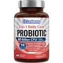 60亿CFU 19 Strains for Men and Women,配有100mg Prebiotic,Stable,2-in-1 日常护理 Probiotic,非GMO,消化和免疫健康,60 Veggie Capsules
