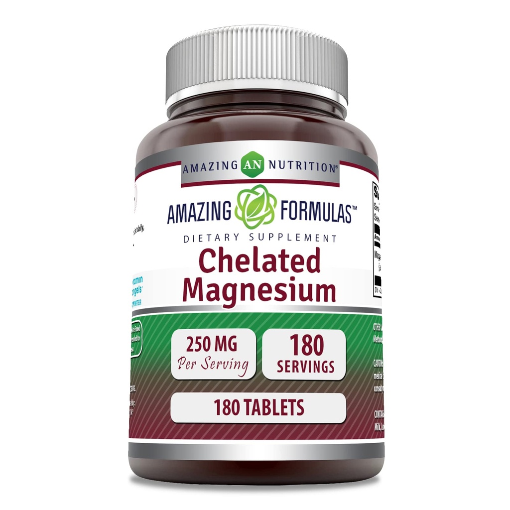 (原始内容存档于2018-09-21) (英语). Excellent Formulaments Chelated Magnesium Supplements 250 Mg + 180 Tablets → Non-GMO → Gluten - Free → 美国制造.