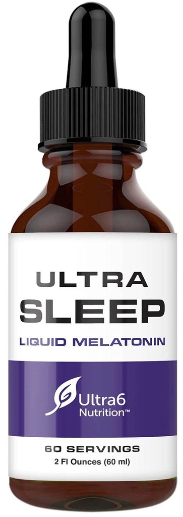 Ultra6 营养 美拉托宁 与 Valerian root- 液体 美拉托宁 睡眠补充 配有 5 HTP & Passion Flower- 成人液体睡眠援助力量组合