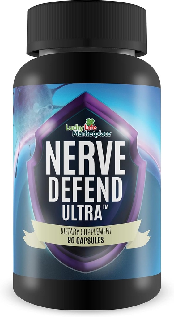 Nerve Defense Ultra - Nerve健康支持补充 - 镁,钙,维生素D - 支持健康Nerve功能与流通 - 帮助Soothe Nerve在手指,手,脚趾和脚上的不适