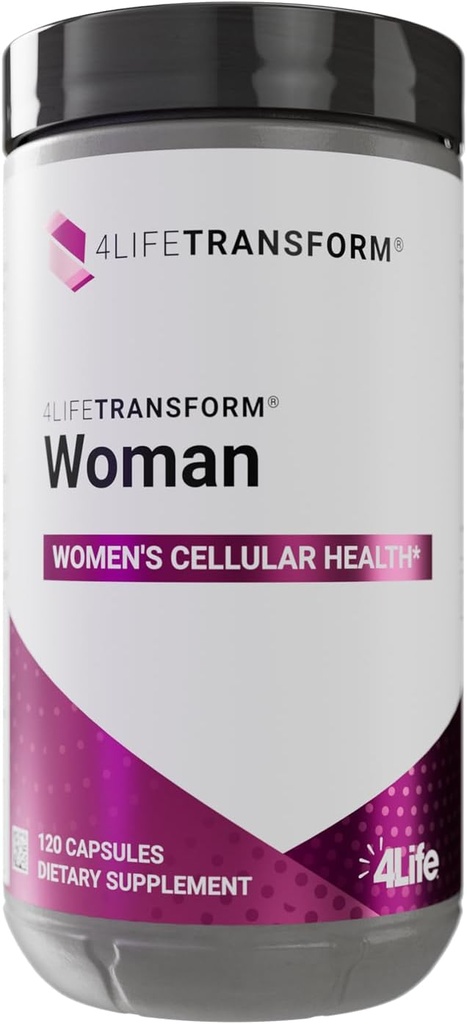 4Life Transform Woman - 配有天鹅绒豆和晚间Primrose 节选的女子补充品 - 健康皮肤和幸福 - 120 蔬菜耐用卡普苏尔