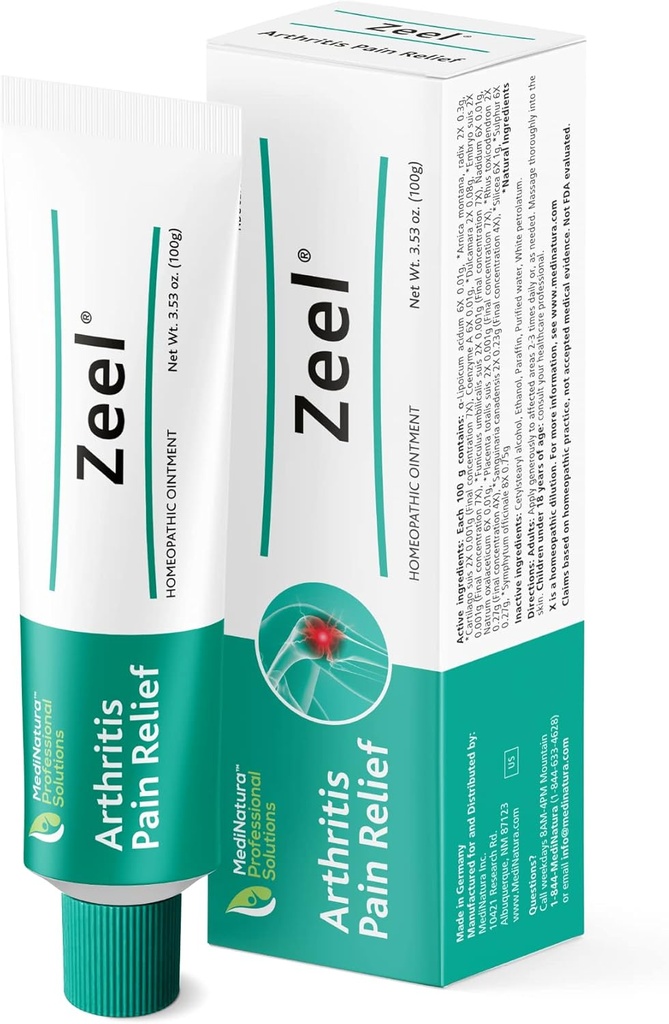 MediNatura Zeel Ointment for Joint Stiffsness - Arnica + 14 活性成分 - 德国制造 - 3.53 oz