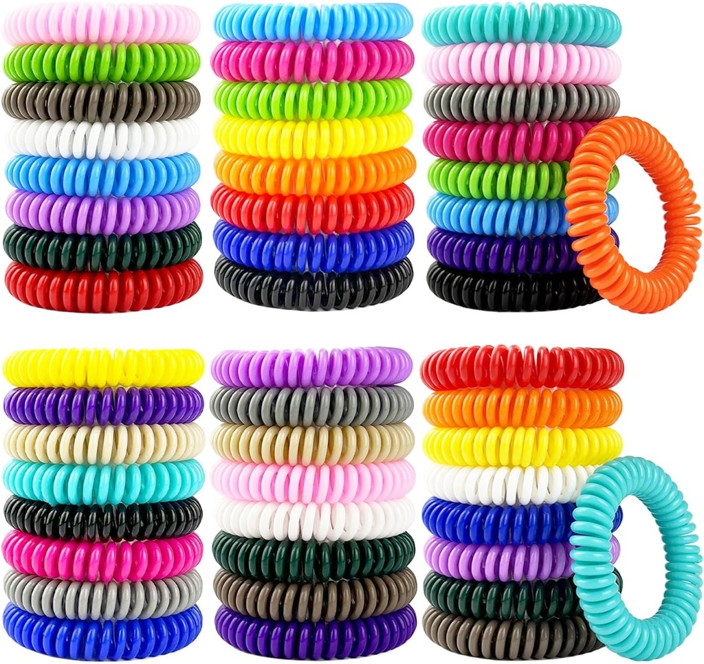 蚊子 Repellent Bracelets 50 Pack, 个人包装 蚊子 Repellent 乐队, 配有 60 Pcs 蚊子 Repellent 粘贴, DEET-免费蚊子 Wristbands 成人和孩子们室内补丁
