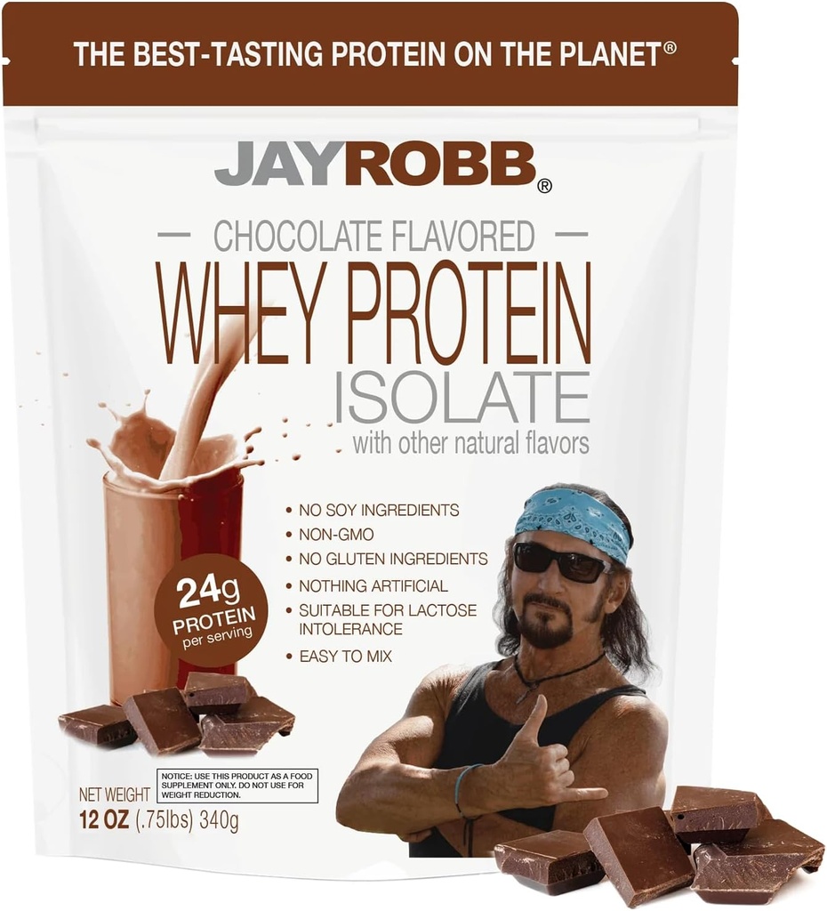 JAY ROBB WHEY Choc 蛋白质隔离,12 OZ