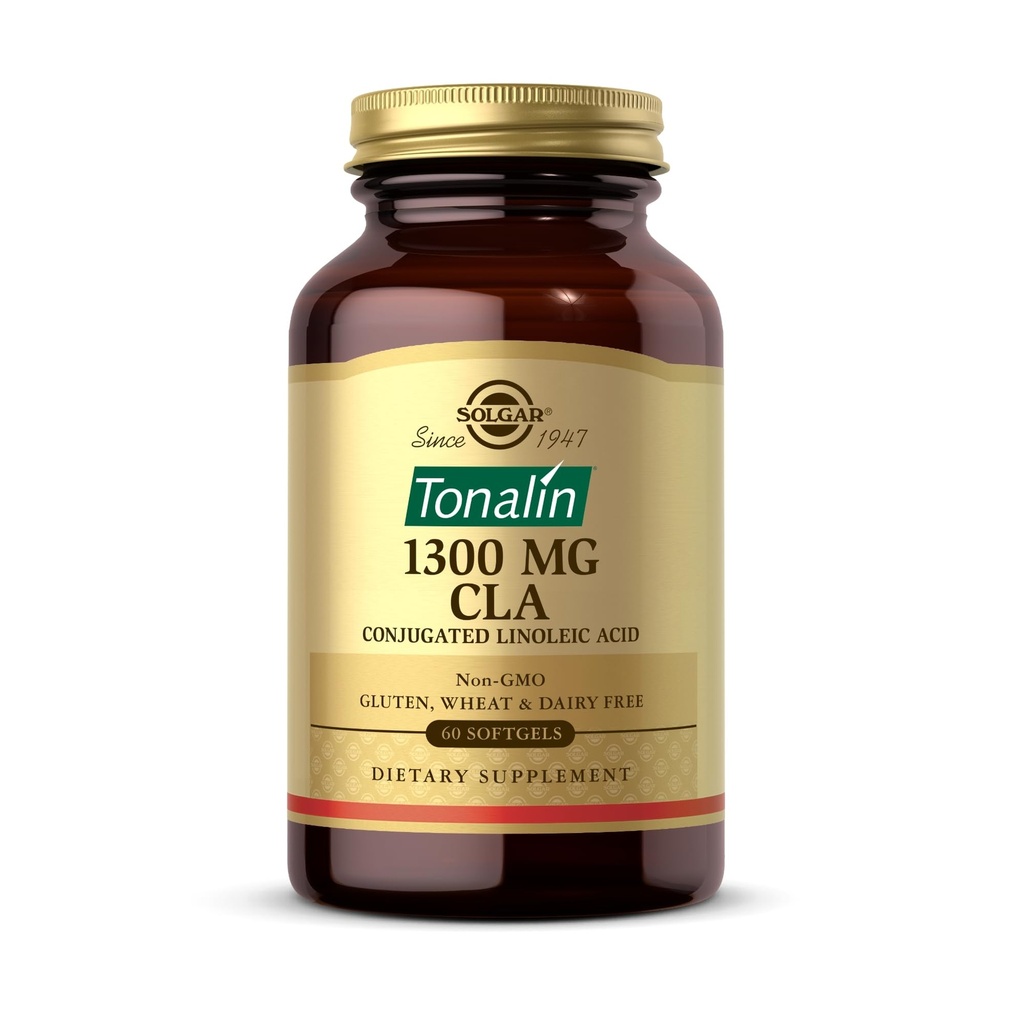 Solgar Tonalin CLA 1300 mg - 60 软胶 - 共聚酸碱 - 非GMO, Gluten Free, 奶制品 Free - 60 services