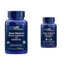 生命延长骨还原 + 维生素 K2 维生素和矿物 维持骨质健康与强力 & 超级奥米加-3 EPA/DHA 鱼油,芝麻 利根和橄榄 提取