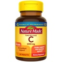 天然制维生素C 1000 mg 时间释放片,配有玫瑰皮,60 count(包装 May Vary)