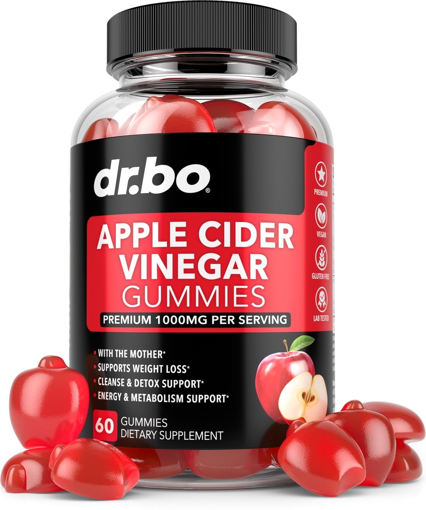 ACV Apple Cider Vinegar Gummys - 自然支持高级体重损失,解毒,清洗,消化+Gut健康 - ACV Gummys 配有1000MG Apple Cider Vinegar Gummy 配有 The Mother的 ACV Gummy 配有 1000MG Apple Cider Vinegar Gummy 配有"母亲"