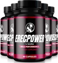 (5 Pack) Erec Power for Men, Official Erec Power Pills, 燃料能源的自然男性补充和支持整体健康, Erec Power for Performance, Review (300 Capsules).