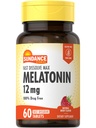 Sundance Melatonin 12 mg QQ60 快速溶解板块 天然贝里 Flavor QQ Vegetarian, Non-GMO 和 Gluten 免费补充