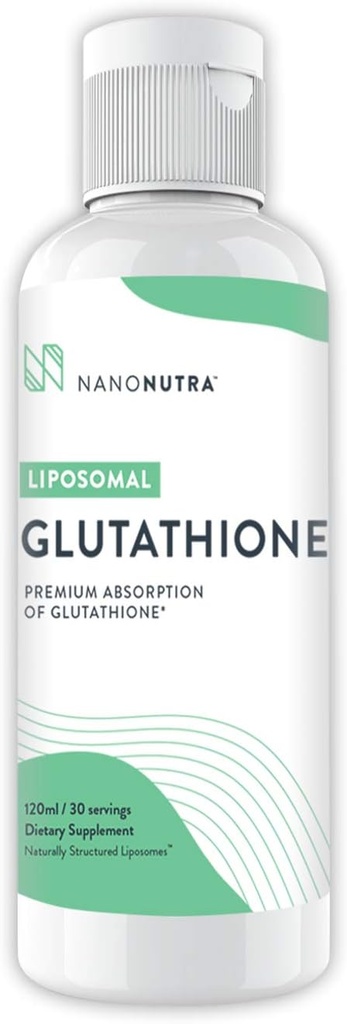Liposomal Glutathione 抗氧化剂 500mg 非转基因生物/非豆类 Setria 液态 Glutathione 补充 | 最佳自然抗衰老抗氧化剂 120ml - 30