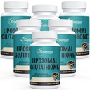 2400 MG Liposomal Glutathione Softgels, Max 吸收, 活性形态 L-Glutathione 降低(GSH), 含Hyaluronic酸,Resveratrol, 主抗氧化剂用于解毒,脑,免疫系统,360 软凝胶