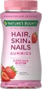 (原始内容存档于2017-09-21). Nature's Bounty Vitamin Biotin Optimal Solutions Hair, Skin and Nails Gummys, 80 Count,,,.